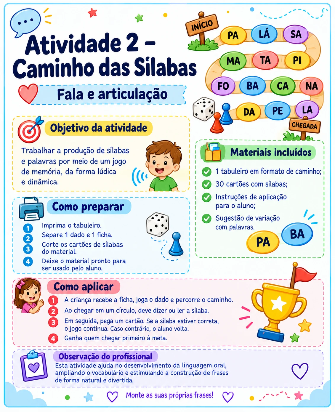 Atividade 2 - Caminho das Sílabas instrução