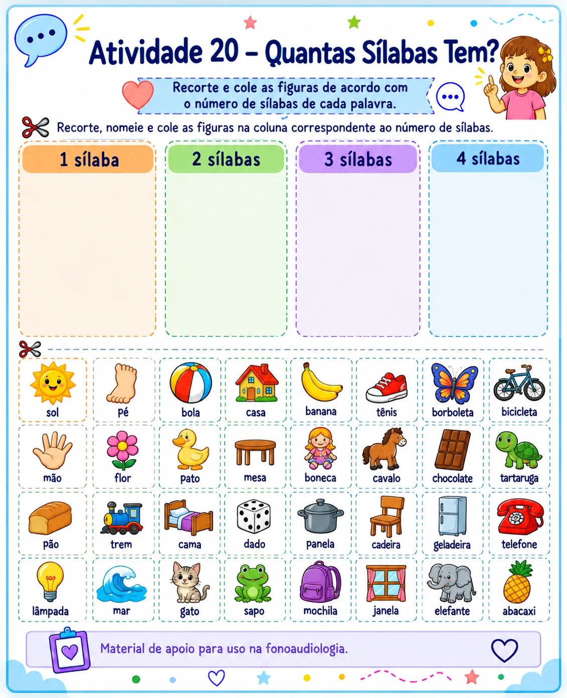 Atividade 20 - Quantas Sílabas Tem?