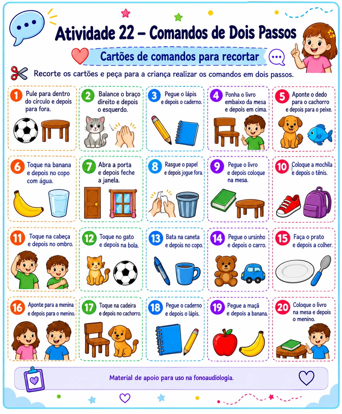 Atividade 22 - Comandos de Dois Passos cartões